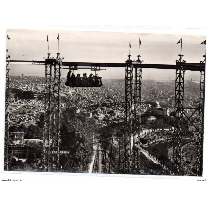 Tarjeta postal atracciones tibidabo cesta aerea Tarjeta postal atracciones tibidabo cesta aerea