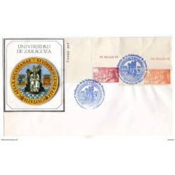 Carta con matasellos commemorativo de universidad de zaragoza