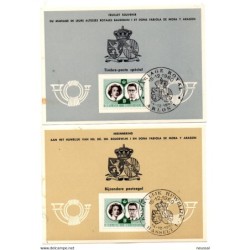 2 tarjetas de belgica de 1960