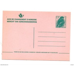 Tarjeta sin circular aviso de cambio
