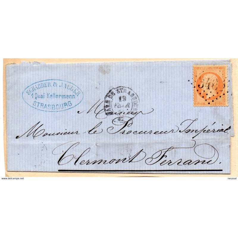 Carta de francia con matasellos strasbourg Carta de francia con matasellos strasbourg