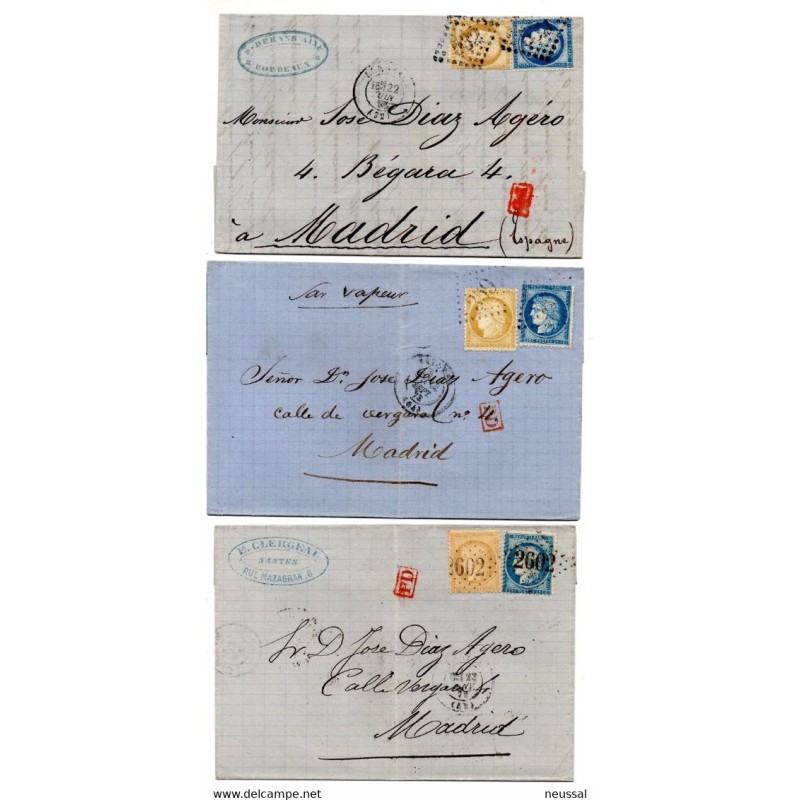 Lote de 21 cartas de francia Lote de 21 cartas de francia
