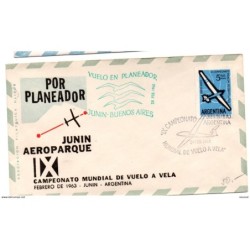 Carta de vuelo inagural buenos aires junin 1963