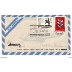 Carta con vuelo inagural buenos aires comodoro rivadavia 1962