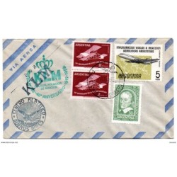 Carta con vuelo  buenos aires  real holandesa de aviacion de 1959