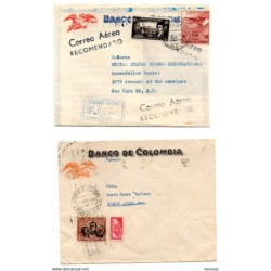 2 cartas  correo aereo  de colombia