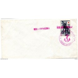 Carta con matasellos service a la mer  sm espadon