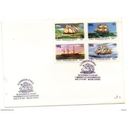 Carta con matasellos de 1987 chile