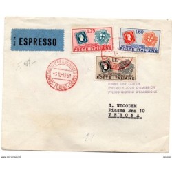 Carta con matasellos primer dia de 1951 Torino Italia