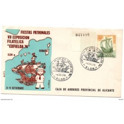 Carta  con matasellos commemorativo  elda de 1974