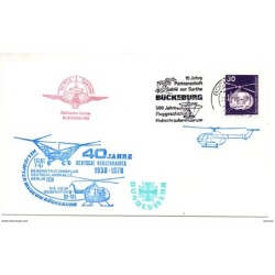 Carta con diversos matasellos commemorativos de helicoptero