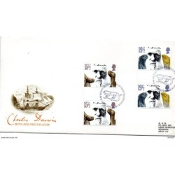 Sobre de primer dia charles darwin 1982