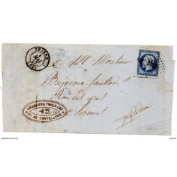 Envuelta de carta con matasellos thiers de 1857