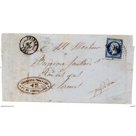 Envuelta de carta con matasellos thiers de 1857