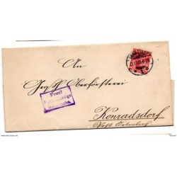 Carta con matasellos  de 1901 darmstadt alemania