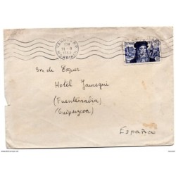 Carta con matasellos  de  francia de 1952 vannes