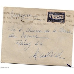 Carta con matasellos  de  francia
