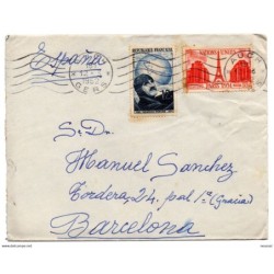 Carta con matasellos de 1951 francia