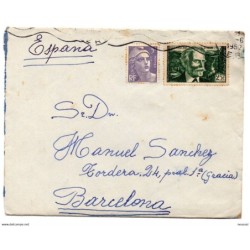 Carta con matasellos de 1952 francia