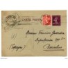 Entero  con matasellos 1930 francia