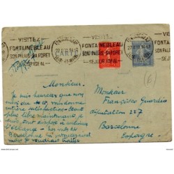 Entero  con matasellos 1930 francia