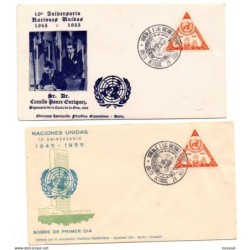 2 cartas de ecuador de naciones unidas de 1955