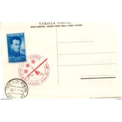 Tarjeta  con matasellos de capitan calderon de 1954