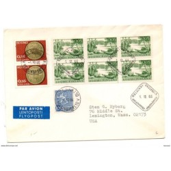 Carta certificada de finlandia de 1966 helsinki