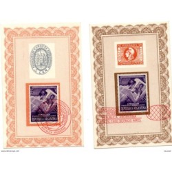 2 tarjetas postales  de 1952