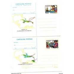 2 enteros postales  2 aerogramas de italia