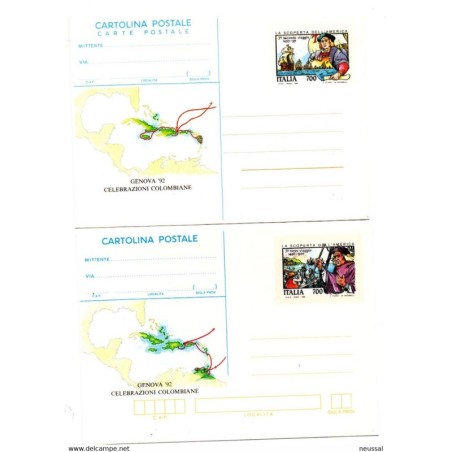 2 enteros postales  2 aerogramas de italia