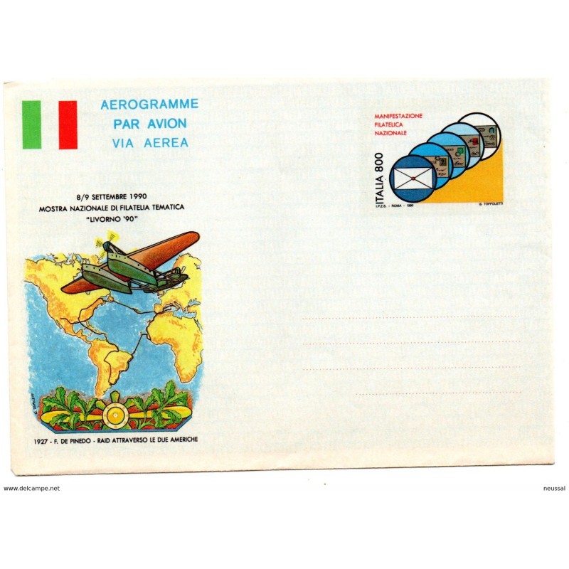 Aerograma de italia de 1990