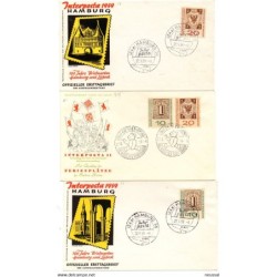 3 cartas de Alemania con matasellos diferentes