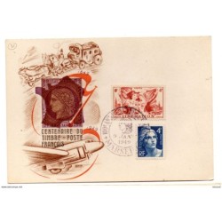 Tarjeta con matasellos commemorativo de marseille 1949