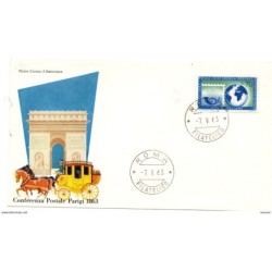 Carta con matasellos commemorativo de 1963 italia