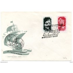 Carta de barcos con matasellos commemorativos Polonia de 1958