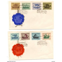 2 cartas de polonia barcos de 1963