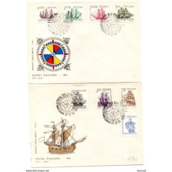 2 cartas de polonia barcos de 1964