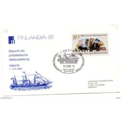 Sobre de primer dia de alemania de 1986 ship