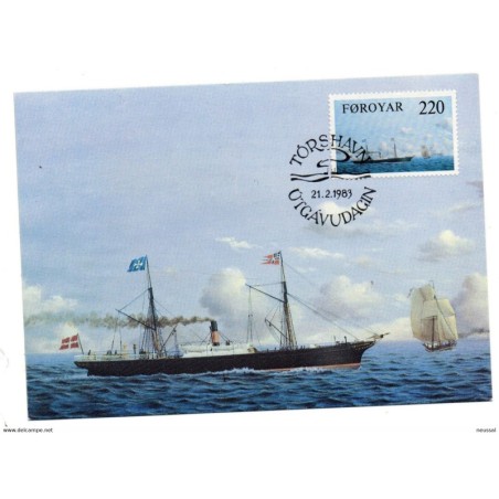Tarjeta postal de foroyar de 1983