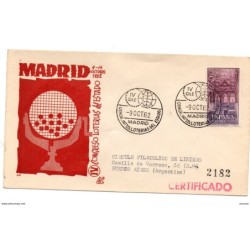 Carta  con matasellos commemorativo loterias del estado 1962
