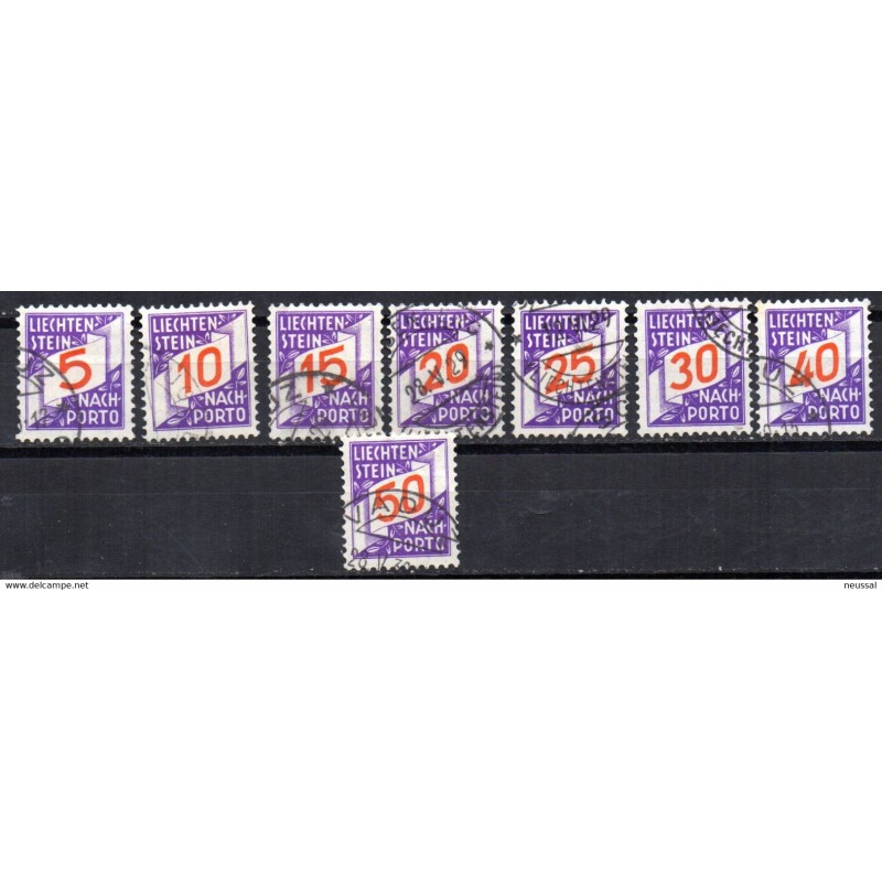 Serie timbre taxe n 1320 Lietchestein Serie timbre taxe n 1320 Lietchestein