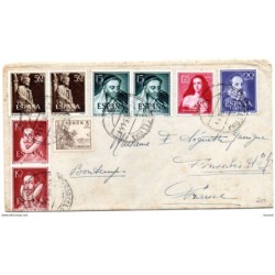 Carta   con matasellos   de barcelona de 1954