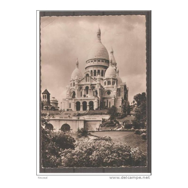 Tarjeta postal basilica de sacrecoeur circulada Tarjeta postal basilica de sacrecoeur circulada