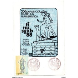 Tarjeta  con matasellos  commemorativo de 1988 finusgab
