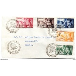 Carta con matasellos commemorativo exposicion hispanoamericana de arte de 1951