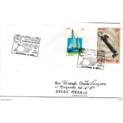 Carta con matasellos commemorativo   festa do viño do condado 1999
