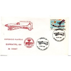 Carta con matasellos commemorativo    el prat de llobregat  1984