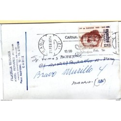 Tarjeta  con matasellos de rodillos de 1983 cadiz