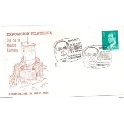 Carta  con matasellos commemorativo de  pontedeume  1984